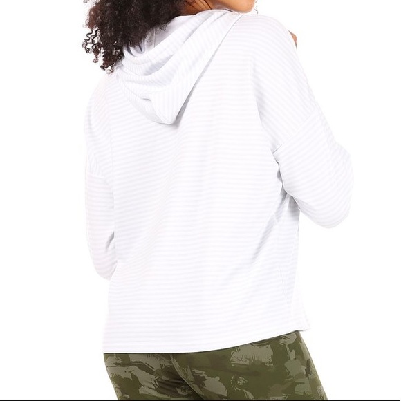 Striped Pullover Hoodie Rae Dunn PLANT LADY NWT - Picture 5 of 12